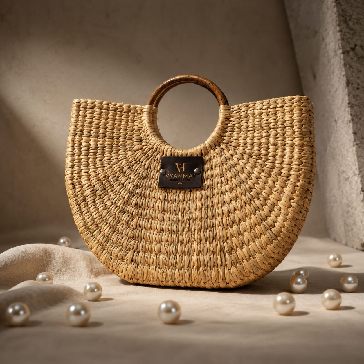 Bamboo Handle Tote