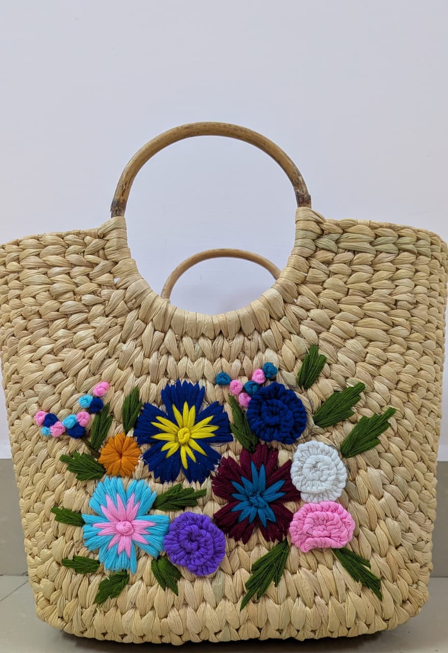 Island Daisy Bamboo Tote