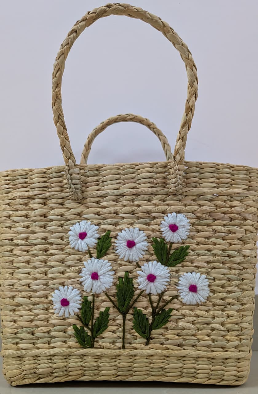 Soft Sunflower Woven Tote